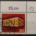 Deutschland (BRD), MiNr. 584, Ecke rechts oben, gestempelt