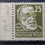 Sowj. Zone, MiNr. 221 linker Rand mit Randleiste RL 1, postfrisch