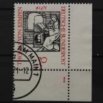 Deutschland (BRD), MiNr. 674, Ecke rechts unten, FN 1, gestempelt