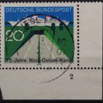 Deutschland (BRD), MiNr. 628, Ecke rechts unten, FN 2, gestempelt
