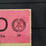 DDR, Dienstmarken D, MiNr. 2 PLF I, Briefstück
