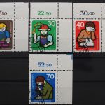 Deutschland (BRD), MiNr. 800-803, Ecken rechts oben, gestempelt