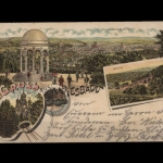 Wiesbaden, vom Neroberg, Griechische Kapelle, Nerothal