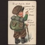 Bremen - Junge mit Rucksack, Leporello-Karte