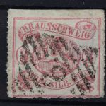 Braunschweig, MiNr. 16 A, Oberrand, gestempelt