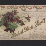 Veilchen u. Blumenranken, Behüt Dich Gott!, Grußvers