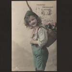 Mädchen mit Rosenkorb