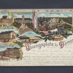 Darmstadt, Übungsplatz, Preussisches Stabsgebäude, Zelt ...