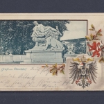 Düsseldorf, Kriegerdenkmal, Karte mit Wappen