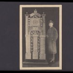 Kunstuhr, aus Strohhalmen gefertigt v. Aug. Lehrke, Goslar a. H.