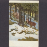 Hirschgruppe im Wald