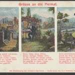 Grüsse an die Heimat, Karte mit Liedtext