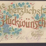 Die herzlichsten Glückwünsche zum Geburtstage mit Vergißmeinnicht