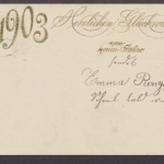 Herzlichen Glückwunsch zum neuen Jahr 1903