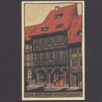 Wernigerode, Künstler-Stein-Zeichnung, das "alte Haus"