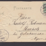Metz, Deutsches Thor, Karte mit Wappen