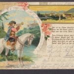 Trompeter von Säckingen, Behüt Dich Gott, Karte mit Vers