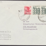 Deutschland (BRD), Michel Nr. 455 waagerechtes Paar, interessanter Beleg