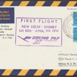 Lufthansa - Erstflug, New Delhi - Sydney