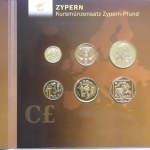 Zypern, Kursmünzensatz 2008 mit zusätzlichen Zypern Pfund Münzen