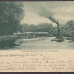Berlin - Charlottenburg, Zugbrücke und Spree Ufer am Schlosspark