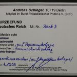Deutsches Reich, MiNr. Block 3, Sonderstempel, BPP Kurzbefund