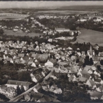 Plieningen, Ortsansicht mit Markierung "Hotel Post"