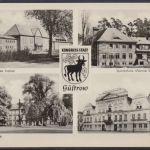 Güstrow, pädagogisches Institut, Sportschule, Franz-Parr-Platz, Rathaus, Wappen