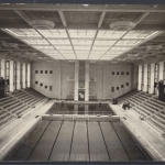 Rostock, Schwimmhalle "Neptun", Halle mit Sprungturm