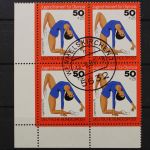 Deutschland (BRD), MiNr. 884, 4er Block, Ecke links unten, gestempelt