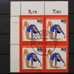 Deutschland (BRD), MiNr. 884, 4er Block, Ecke links oben, gestempelt