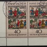 Deutschland (BRD), MiNr. 877, waag. Paar, Ecke links unten, gestempelt
