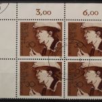 Deutschland (BRD), MiNr. 826, Viererblock, Ecke links oben, gestempelt
