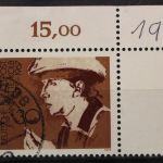 Deutschland (BRD), MiNr. 826, Ecke rechts oben, gestempelt