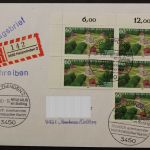 Deutschland (BRD), MiNr. 1312. Viererblock, Ecke links oben, EST