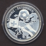 Fußball EM 2008 Österreich und Schweiz, Kupfer - Nickel Medaille, 27 g, PP