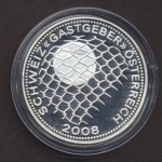 Fußball EM 2008 Österreich und Schweiz, Kupfer - Nickel Medaille, 27 g, PP