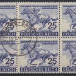 Deutsches Reich, Michel Nr. 814 6er Bogenteil, gestempelt