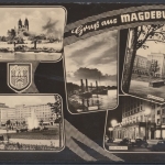 Magdeburg, Wappen und 5 Ortsansichten