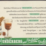 Underberg Werbung, 3 D Klappkarte in Postkartengröße