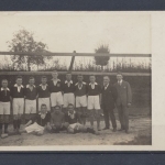 Fußballmannschaft ca. 1930, Fotoansichtskarte