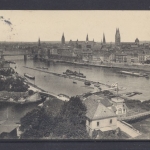 Bremen, Blick auf die Weser und auf Bremen