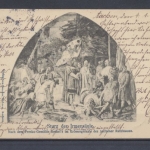 Aachen, Sturz der Irmensäule, nach dem Fresko - Gemälde Rethel's im Krönungssaale des Aachener Rathauses