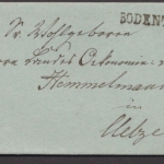 Bodenteich, Brief ohne Inhalt nach Uelzen