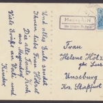 Meyendorf über Eilsleben, Landpoststempel auf AK, ca. 1958
