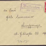 Bollensen über Uslar, Landpoststempel auf Brief, 1940
