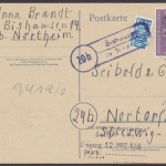 Bishausen über Nörten - Hardenberg, Landpoststempel auf Postkarte, 1956