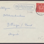 Bernshausen über Duderstadt, Landpoststempel auf Brief, 1960