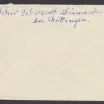 Diemarden über Göttingen, Landpoststempel auf kleinen Brief, 1952