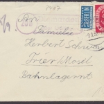 Diemarden über Göttingen, Landpoststempel auf kleinen Brief, 1952